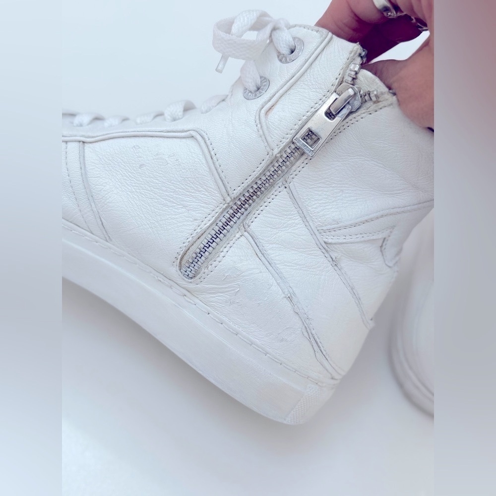 Zadig & Voltaire Women's White High Flash High-Top Platform Sneakers - Picture 10 of 15